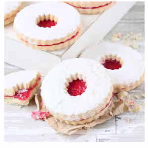 2 Mini Linzer Tart Cookies  (1.5oz each)